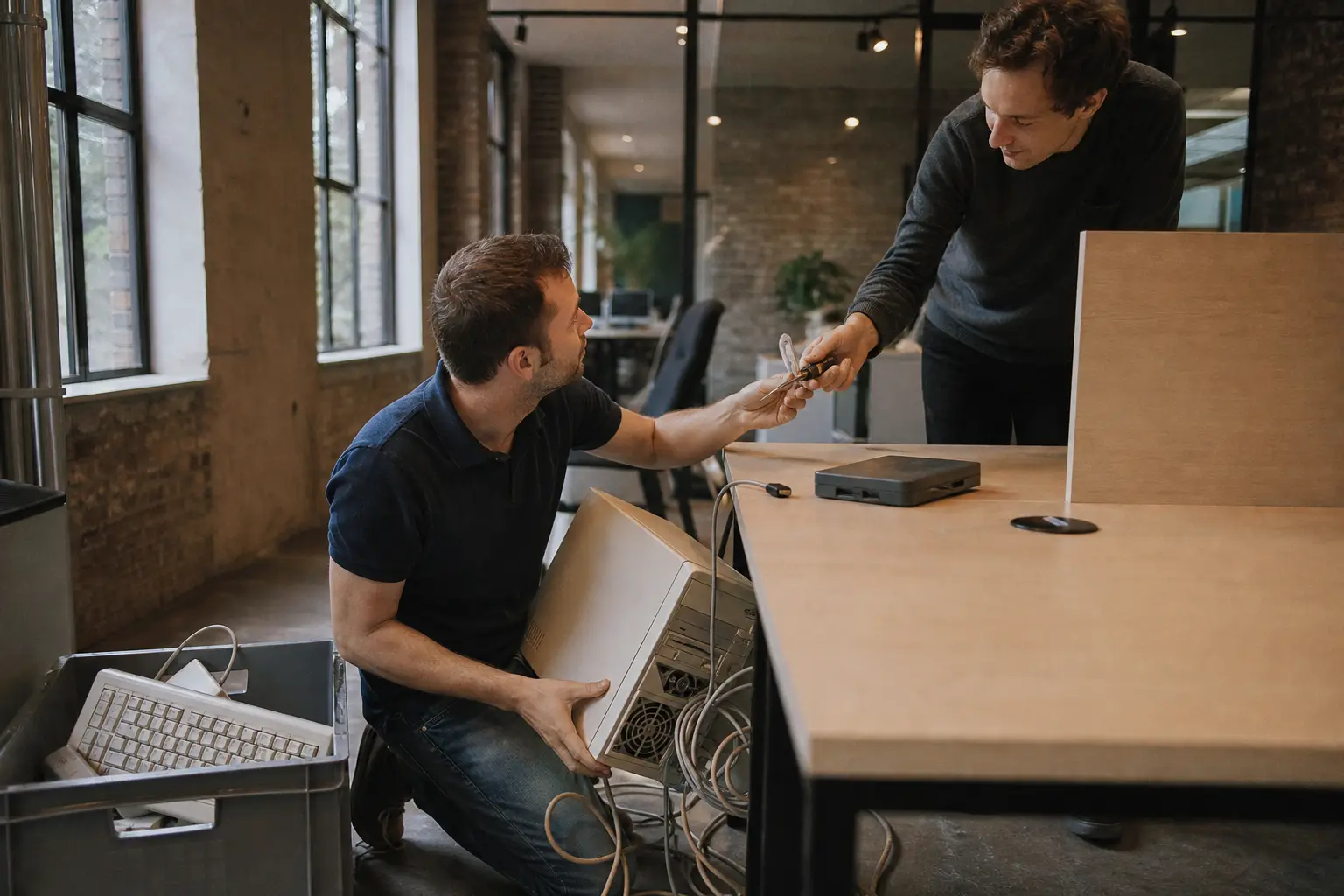 Moderne werkplek versus traditionele werkplek